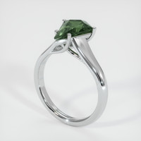 2.18 Ct. Sapphire Ring, 18K White Gold 2