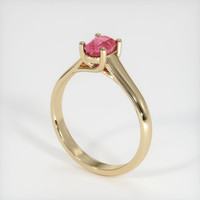 0.89 Ct. Pink Sapphire Ring, 10K Yellow Gold 2