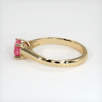 0.89 Ct. Pink Sapphire Ring, 10K Yellow Gold 4