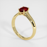 0.95 Ct. Ruby Ring, 14K Yellow Gold 2