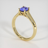 1.50 Ct. Purplish Blue Sapphire Ring, 14K Yellow Gold 2