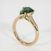 2.18 Ct. Green Sapphire Ring, 14K Yellow Gold 2