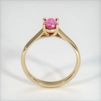 0.85 Ct. Pink Sapphire Ring, 18K Yellow Gold 3