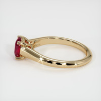 0.91 Ct. Ruby Ring, 18K Yellow Gold 4