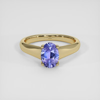 1.73 Ct. Violet Sapphire Ring, 18K Yellow Gold 1