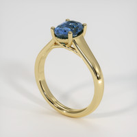 2.11 Ct. Blue Sapphire Ring, 18K Yellow Gold 2