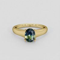1.05 Ct. Bi Color / Parti Sapphire Ring, 18K Yellow Gold 1
