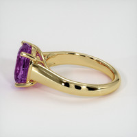 3.68 Ct. Pinkish Purple Sapphire Ring, 18K Yellow Gold 4