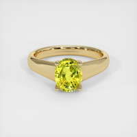 2.03 Ct. Sapphire Ring, 18K Yellow Gold 1