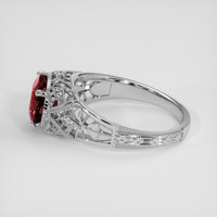2.48 Ct. Red Almandine Garnet Ring, Platinum 950 4