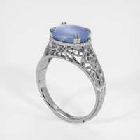 4.35 Ct. Grey Sapphire Ring, Platinum 950 2