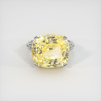 11.50 Ct. Yellow Sapphire Ring, Platinum 950 1