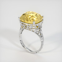 11.50 Ct. Yellow Sapphire Ring, Platinum 950 2