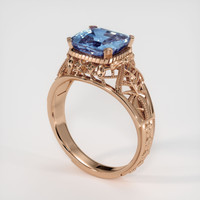 3.09 Ct. Bi Color Sapphire Ring, 14K Rose Gold 2