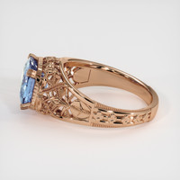 3.09 Ct. Bi Color Sapphire Ring, 14K Rose Gold 4