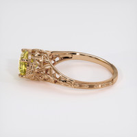 2.57 Ct. Yellow Sapphire Ring, 18K Rose Gold 4