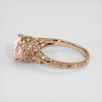 2.17 Ct. Peach Sapphire Ring, 18K Rose Gold 4