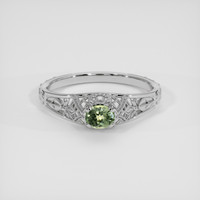 0.49 Ct. Green Sapphire Ring, Silver 1