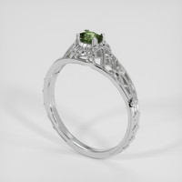 0.49 Ct. Green Sapphire Ring, Silver 2