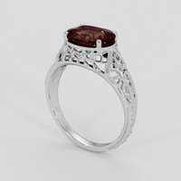 2.48 Ct. Red Almandine Garnet Ring, 10K White Gold 2