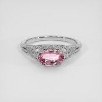 1.05 Ct. Pink Sapphire Ring, 10K White Gold 1