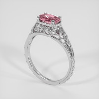 1.05 Ct. Pink Sapphire Ring, 10K White Gold 2