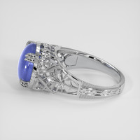 6.36 Ct. Blue Sapphire Ring, 10K White Gold 4