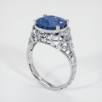 3.80 Ct. Sapphire Ring, 14K White Gold 2