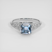 1.60 Ct. Blue Spinel Ring, 14K White Gold 1
