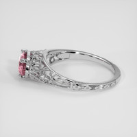 1.05 Ct. Pink Sapphire Ring, 14K White Gold 4