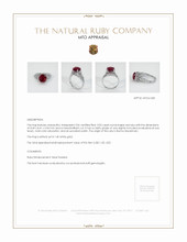 Ruby Ring 3.02 Ct., 14K White Gold Appraisal