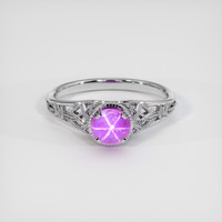 1.05 Ct. Purple Sapphire Ring, 14K White Gold 1