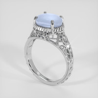 4.14 Ct. White Sapphire Ring, 14K White Gold 2