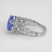 6.36 Ct. Blue Sapphire Ring, 14K White Gold 4