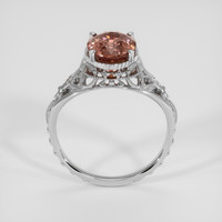 3.20 Ct. Pinkish Brown Sapphire Ring, 14K White Gold 3