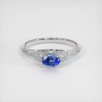 0.45 Ct. Sapphire Ring, 14K White Gold 1
