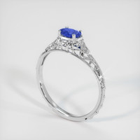 0.45 Ct. Sapphire Ring, 14K White Gold 2