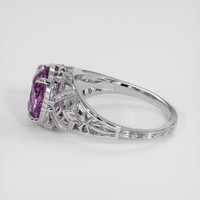 3.29 Ct. Purple Sapphire Ring, 14K White Gold 4