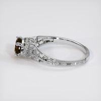 0.90 Ct. Brown Sapphire Ring, 14K White Gold 4