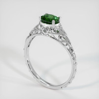 0.90 Ct. Green Sapphire Ring, 14K White Gold 2