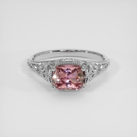 1.34 Ct. Purplish Pink Sapphire Ring, 14K White Gold 1