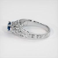 0.72 Ct. Sapphire Ring, 18K White Gold 4