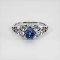 1.20 Ct. Sapphire Ring, 18K White Gold 1