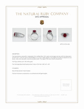 Ruby Ring 3.02 Ct. 18K White Gold Appraisal