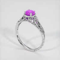 1.05 Ct. Purple Sapphire Ring, 18K White Gold 2