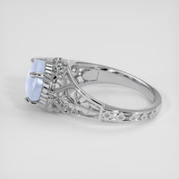 4.14 Ct. White Sapphire Ring, 18K White Gold 4