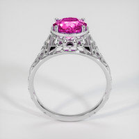 2.10 Ct. Pink Sapphire Ring, 18K White Gold 3