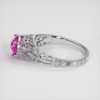 2.10 Ct. Pink Sapphire Ring, 18K White Gold 4