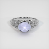 3.27 Ct. Bluish Purple Sapphire Ring, 18K White Gold 1