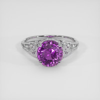 2.23 Ct. Purple Sapphire Ring, 18K White Gold 1
